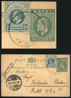 ½p. Postal Card + Additional ½p., Sent From CHAKAS KRAAL To Germany On 16/JUL/1903, Very Nice! - Natal (1857-1909)