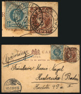 ½p. Postal Card + Additional ½p., Sent From UMHLALI RIVER To Germany On 27/FE/1903, Very Nice! - Natal (1857-1909)