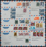 17 Express Or Airmail Covers Sent To New York Between 1960 And 1962 With Nice Postages, All Of Excellent Quality! - Briefe U. Dokumente