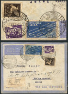 Registered Airmail Cover Sent From Trieste To Rio De Janeiro On 22/OC/1941 Franked With 12.50L., The 10L. Value... - Other & Unclassified