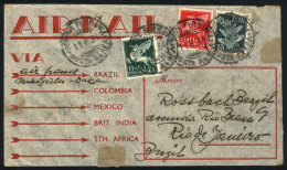 Airmail Cover Sent From Genova To Rio De Janeiro On 11/AU/1934 Franked With 15.25L, Very Nice! - Andere & Zonder Classificatie