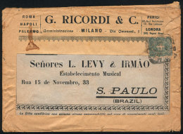 Cover That Contained Printed Matter Sent From Milano To Sao Paulo (Brazil) In 1907, Franked With 5c., Defects, Good... - Sonstige & Ohne Zuordnung