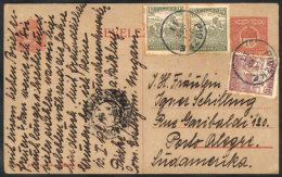 Uprated Postal Card Sent From Piszke To Brazil On 11/JA/1921, Very Nice! - Covers & Documents