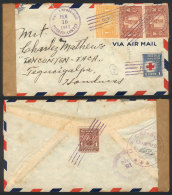 Airmail Cover Sent From Puerto Cortes To Tegucigalpa On 15/FE/1943. - Honduras