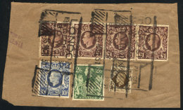 Fragment Of Parcel Post Cover Used On 15/MAR/1951 With Large Franking, VF Quality And Very Nice! - Autres & Non Classés