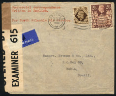 Airmail Cover Sent From London To Brazil On 16/OC/1940, Censored, Very Nice! - Autres & Non Classés