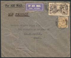 Airmail Cover Sent From London To Brazil Via AIR FRANCE On 21/JUN/1933, With Transit Mark Of Toulouse 24/JUN And... - Autres & Non Classés