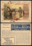 Extraction Of Pulque (Mexico): Old Trading Card With Advertising For PERNOT Biscuits, Minor Defects, Rare! - Autres & Non Classés