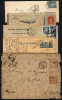 5 Covers Or Cards Used Between 1866 And 1945, Mixed Quality (some With Defects), Interesting! - Autres & Non Classés