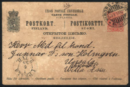 Postal Card Sent From Viborg To Uppsala On 29/MAY/1895, Very Nice! - Autres & Non Classés