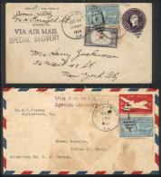 2 Covers Sent By Express Mail In 1944 And 1947, Interesting! - Postal History