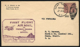 25/NO/1930 Saint Thomas (V.I.) - Fortaleza: F.A.M. First Flight To French Guiana And Brazil, VF Quality! - Postal History