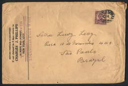 Envelope That Contained Samples Or Printed Matter, Franked With 3c. And Sent From New York To Brazil, Interesting! - Postal History