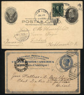 2 Postal Cards Sent To Germany And Brazil In 1896 And 1905, Very Nice! - Poststempel