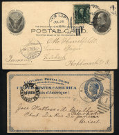 2 Postal Cards Sent To Germany And Brazil In 1896 And 1905, Very Nice! - Marcophilie