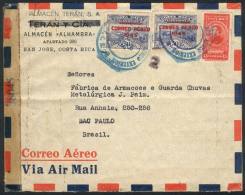 Airmail Cover Sent From San José To Brazil On 6/AP/1945, VF! - Costa Rica