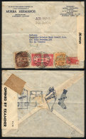 Cover With Nice Advertising On Back (men'd Clothes) Sent From Cartagena To Rio De Janeiro On 25/JUL/1944, British... - Colombie