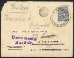 Cover Franked With 5c., Sent From TUMACO To Hamburg And From There Forwarded To Krakau, Very Interesting! - Colombia