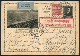 Illustrated Postal Card (topic SPORT) Sent Via Airmail From Karlovy-Vary To Königsberg (Germany) On... - Sonstige & Ohne Zuordnung