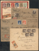 4 Registered Covers Sent To Ouro Preto (Brazil) In 1921/2 With Nice Postages, Unusual Destination, Very... - Sonstige & Ohne Zuordnung