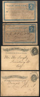 4 Postal Cards Mailed Between 1881 And 1896, All With Postmarks Of Halifax, Mixed Quality, Interesting! - Briefe U. Dokumente