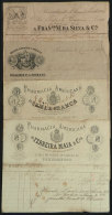 4 Old Commercial Invoices Of Drugstores Of Pernambuco, Very Nice Letterheads! - Sonstige & Ohne Zuordnung