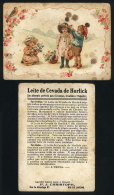 Old Advertising Card Of HORLICK´s Barley Milk, Illustrated With Children Playing, Minor Defects, Rare - Other & Unclassified