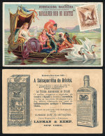 Old Advertising Card For "Odontalgina Rauliveira" (medicinal Solution), Nice View Of Boat And Swans, Fine Quality - Other & Unclassified