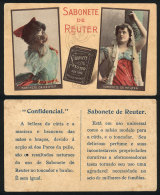 Old Advertising Card Of REUTER Soap, Minor Defect (pin Hole) - Other & Unclassified