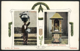 Rio De Janeiro: Street Vendor Of Pots And Japanese Kiosk, Editor Casa Staffa, VF Quality, Rare! - Rio De Janeiro