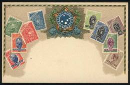 Postage Stamps And Coat Of Arms, Emboseed, Circa 1905, VF - Other & Unclassified