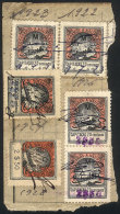 Fragment Of A Notebook Page With 6 Interesting Stamps "Soccorros A Naufragos" - Other & Unclassified