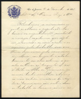 FERREIRA VIANA, Antonio: Politician, Lawyer And Journalist, Hand-written Letter Dated Rio 9/NO/1888, When He Was... - Other & Unclassified