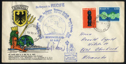 Cover Sent From Recife To Germany On 3/MAR/1977, With Special Handstamps Of The Training Cruiser Deutschland,... - Covers & Documents