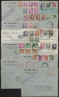 11 Registered Covers Sent From GOVERNADOR VALADARES Between 1957 And 1962, Good Postages, VF Quality! - Covers & Documents