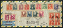 Registered Airmail Cover Sent From Rio To Switzerland On 10/AU/1956 With Very Handsome Multicolored Postage Of 19... - Covers & Documents