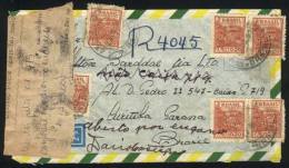 Registered Cover Sent To Curitiba On 23/JUL/1953, OFFICIALLY OPENED, With Manuscript Inscriptions And Offial Seal,... - Covers & Documents