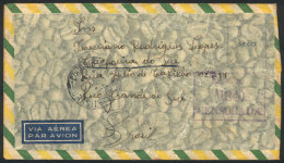 Cover Sent By A Soldier At The War Front To Rio Grande Do Sul On 17/JUN/1945 With Military Free Frank And Censored,... - Briefe U. Dokumente