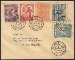 Cover Franked With The Allied Victory Set (RHM.C-198/202), Used On 8/MAY/1945 (FIRST DAY OF ISSUE), VF Quality! - Covers & Documents