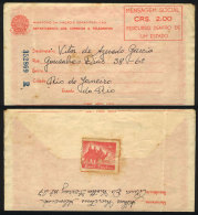 Form For New Year Greetings With Social Rate Used In Rio De Janeiro, VF! - Covers & Documents