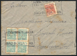 Cover Sent To Cachoeira Do Sul On 30/MAY/1942 With Mixed Postage (2 Different Currencies) And Nice Postmark Of SAO... - Briefe U. Dokumente