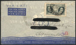 Airmail Cover Sent From Rio De Janeiro To Germany On 22/NO/1941 Via LATI, VF! - Briefe U. Dokumente