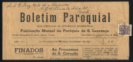 Church Bulletin Used In S. Lourenço De Niteroi On 29/OC/1941, Franked With 20Rs., VF Quality! - Briefe U. Dokumente