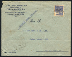 Airmail Cover Sent By MILITARY AIRMAIL From Viana (Maranhao) To Rio De Janeiro On 14/NO/1939, Franked With 400Rs.,... - Briefe U. Dokumente