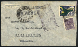 10/JUN/1937 Rio - Germany, Airmail Cover With Special Commemorative Handstamp For 250th Crossing Of The South... - Covers & Documents