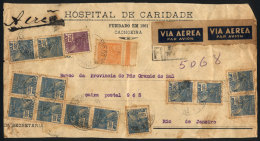 Front Of A Registered Airmail Cover Sent From Cachoeira To Rio On 11/AP/1937, Franked With 13,800Rs., Very... - Briefe U. Dokumente