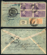 Registered Airmail Cover Sent From Rio To Germany On 12/MAR/1936 And Returned To Sender, Franked With Block Of 4... - Briefe U. Dokumente