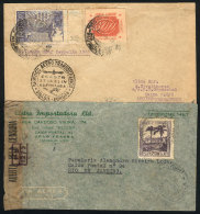 2 Covers Posted In 1935 And 1945, Nice Frankings! - Briefe U. Dokumente