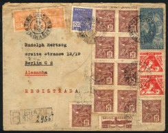 Registered Cover Sent To Germany On 19/DE/1933, Nice Postage Of 1,500Rs., Very Attractive! - Briefe U. Dokumente