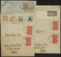 7 Covers Franked With Commemorative Stamps, Used Between 1933 And 1936, Some Very Scarce And Of High Market Value,... - Lettres & Documents